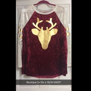 Velvet Deer Raglan - Size 2x